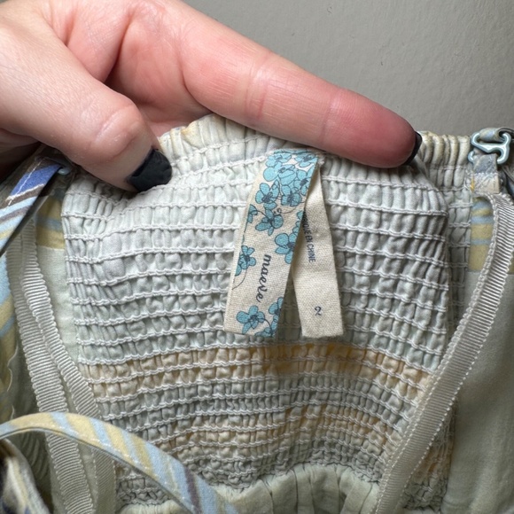 Maeve Anthropologie Multicolor Stripe Sundress Women’s Size 2 Summer Cotton - Picture 8 of 8